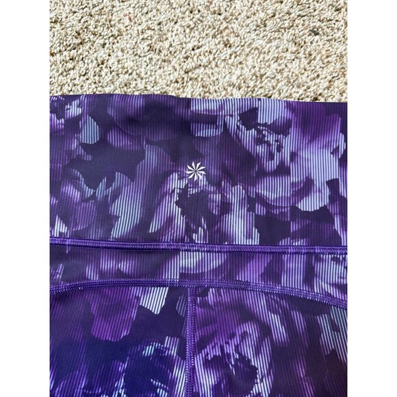 NEW Athleta Rainier Printed Tight Leggings High-Rise Drawstring Plush SuperSonic - Picture 14 of 14